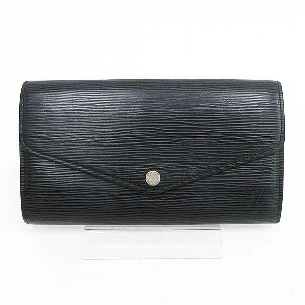 Louis Vuitton Epi Portefeuille Sarah Long Wallet Black